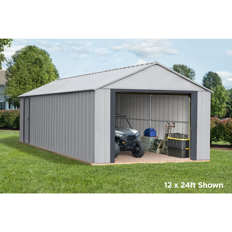 Murryhill 12' x 24' Gray Galvanized Steel Garage Kit