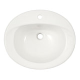Supreme Vitreous China Oval Drop-in Bathroom Sink