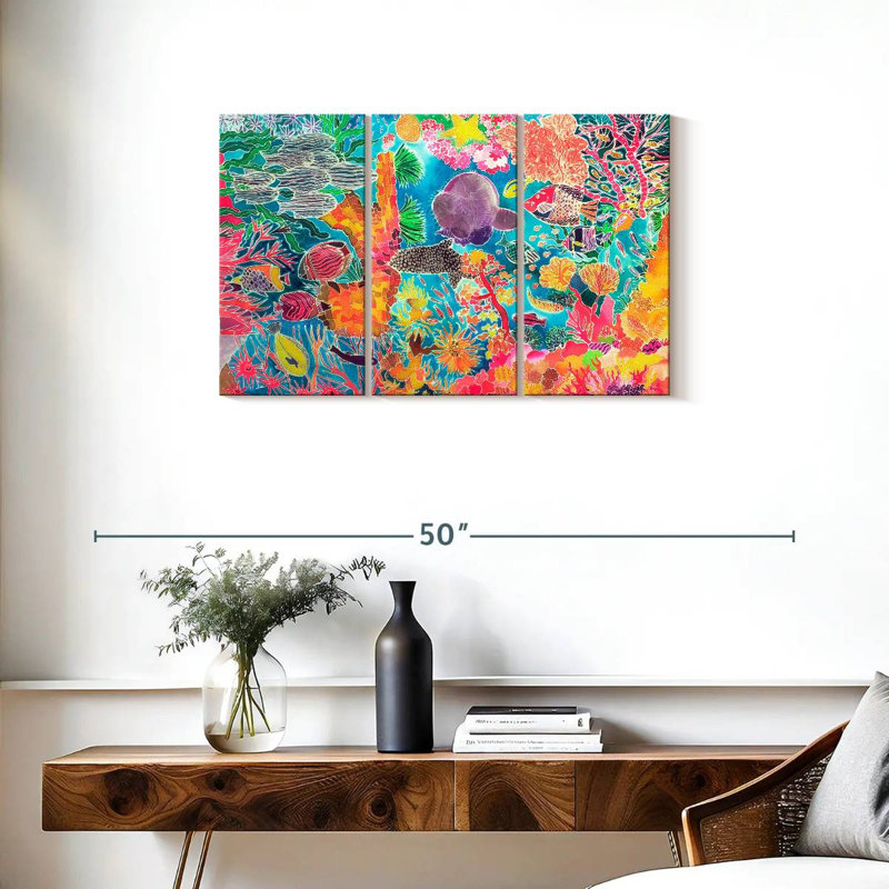 Brampt Tropical Coral, 20" H x 33" W