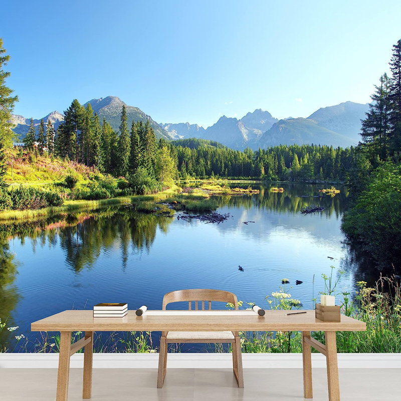 Forest Nature Landscape Peel & Stick Clear Border, 66" L x 96" W