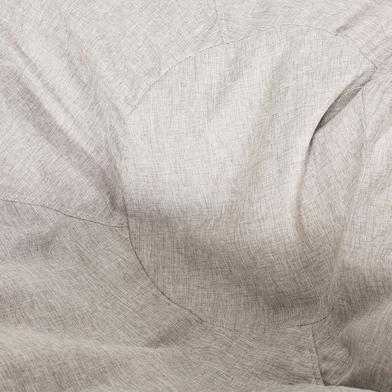 Fauteuil à billes gris et café brun - Housse en mousse synthétique 5 pieds, Brun clair / cuir crème
