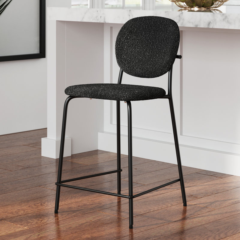 Boucle Bar & Counter Stool, Black, Counter Stool (23” Seat Height)