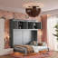 Lit escamotable avec lattes flexibles, aucun sommier requis, mécanisme de pliage à double piston, assemblage facile pour les chambres d'amis, le bureau personnel ou les petits appartements-107375134