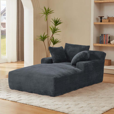Méridienne surdimensionnée rembourrée Corduroy