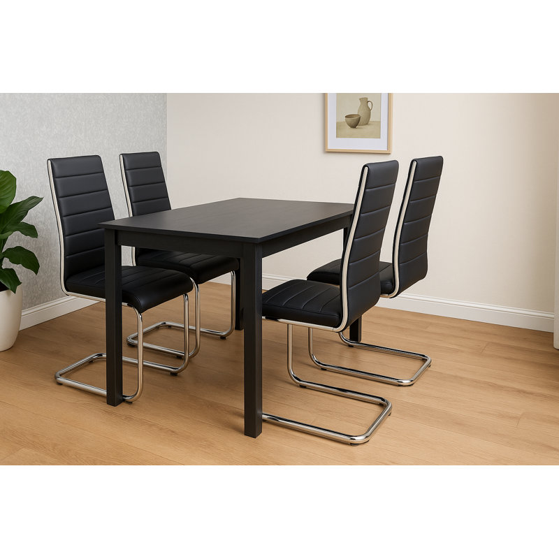 4 - Person Dining Set, 75cm H x 140cm W x 80cm D