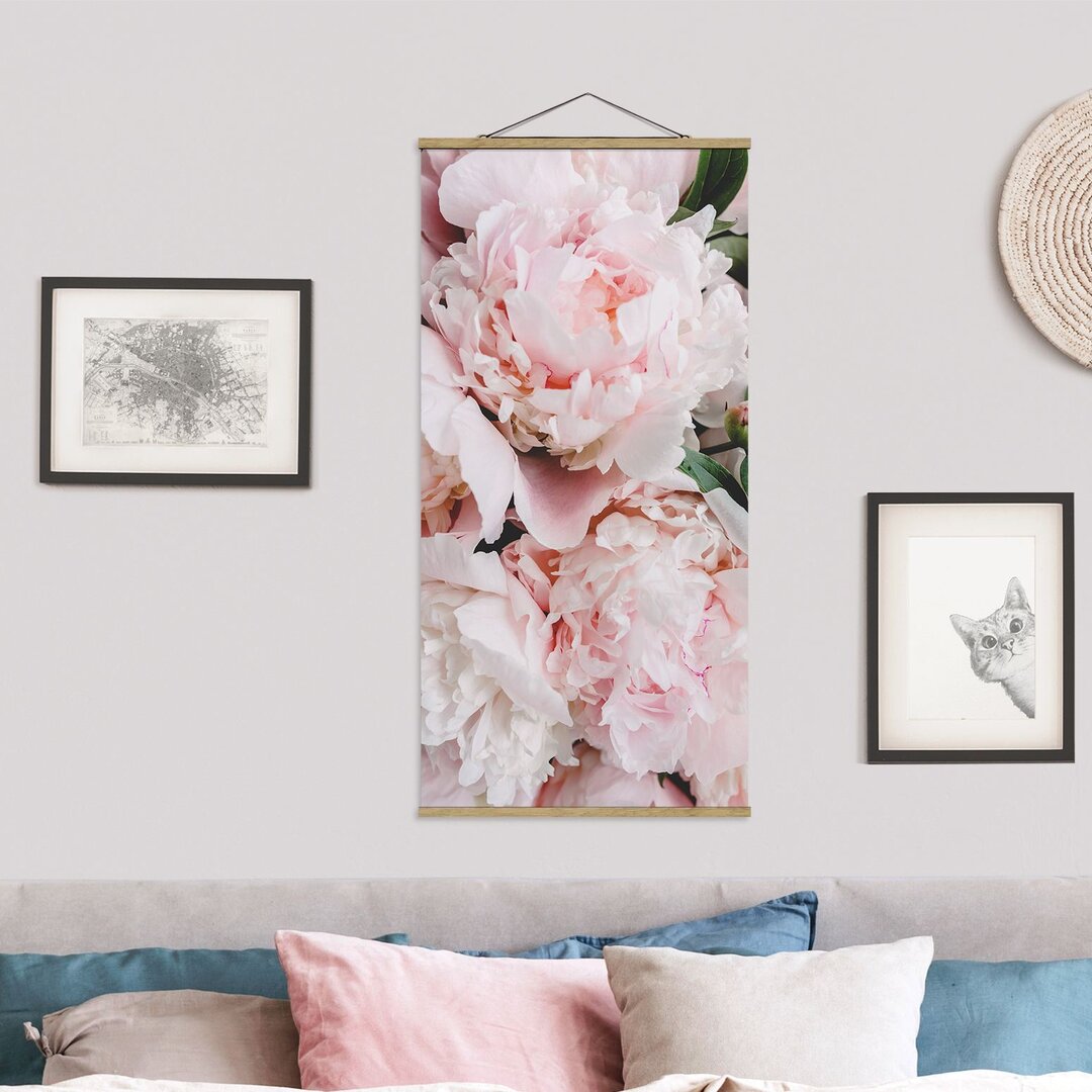 Stoffbild Peonies Light Pink