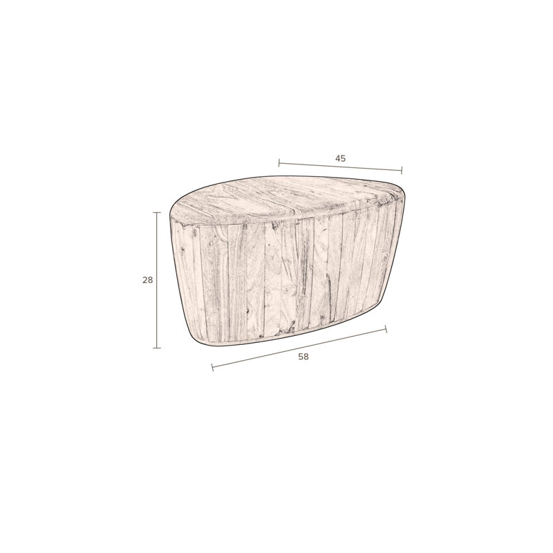 Ayla Solid Wood Coffee Table