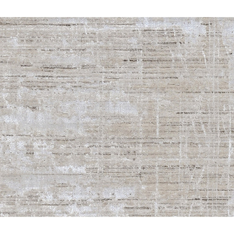 Hand Knotted Abstract Area Rug in Beige, Rectangle 6' x 9'