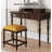 American-Style Rustic All-Solid Wood Dresser With Stool