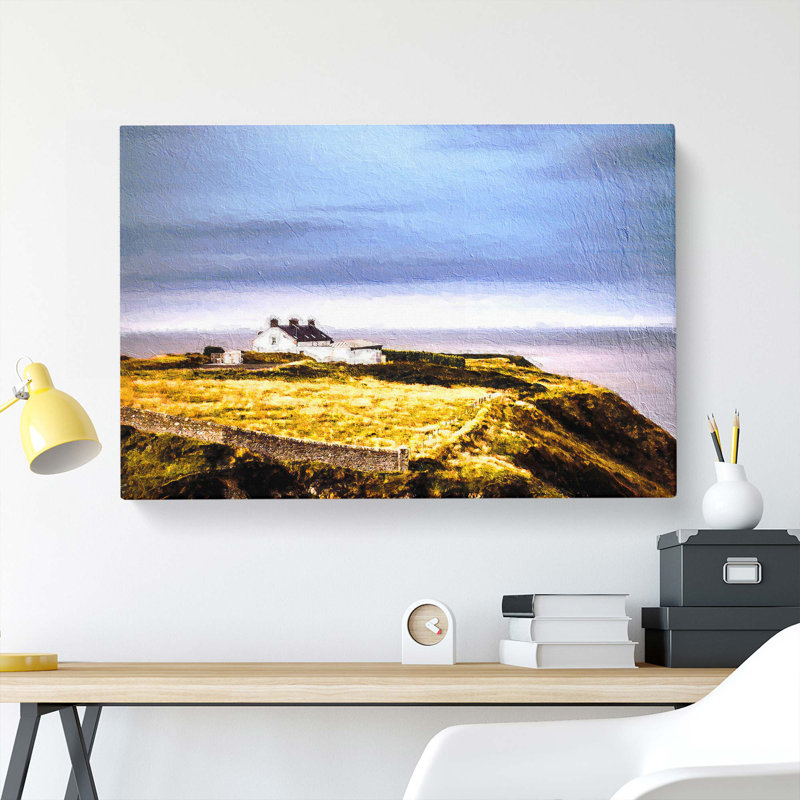 House Upon The Coast Of Dublin Ireland - Wrapped Canvas Painting, 50cm H x 76cm W x 3cm D