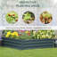 Lit de jardin surélevé galvanisé, boîte à fleurs en métal 4 pi x 4 pi x 1 pi, pour cultiver des légumes, des fleurs, des herbes et des plantes grasses