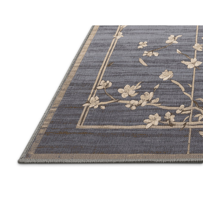 Machine Washable Pink Area Rug, Rectangle 2' x 3'