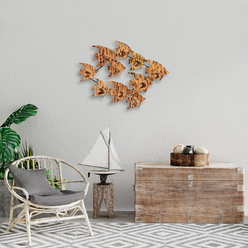 Handmade Decorative Metal Wall Accessory, 12.6 x 35.4 inches | 100% Metal, Thickness: 0.06 inches | Unique Hand-Painted Design, Weight: 3.4 lbs | Perfect for Living Room, Bedroom & Gallery Walls, Stylish & Durable