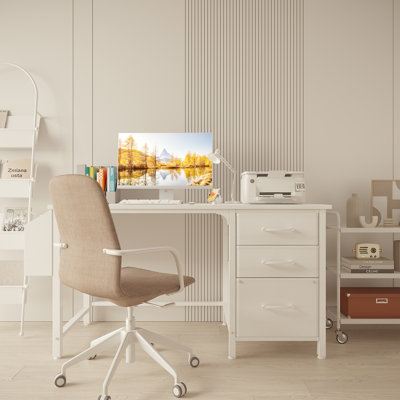 Computer Desk With Drawers Rectangular Desk