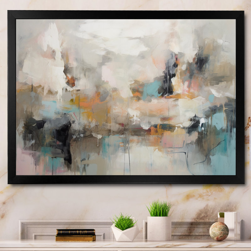 Maryln Serene Waters In Marble III, Cadre photo noir, H 24 po x l 32 po x P 1 po