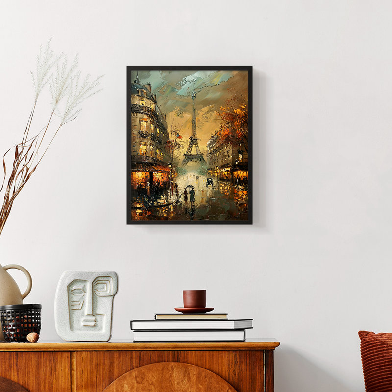 Paysages de la série CCCCLXIV - reproduction encadrée de qualité supérieure - prête à être accrochée - aucun clou requis