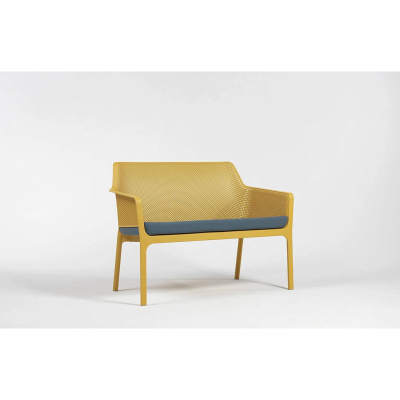 Net Outdoor Bench, Mustard