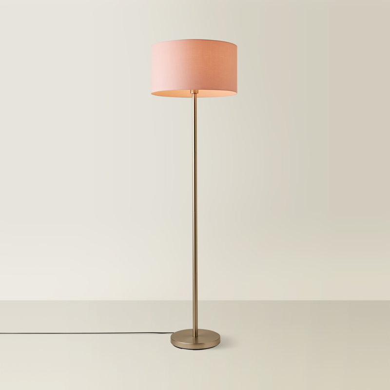 129cm Torchiere Floor Lamp, Pink