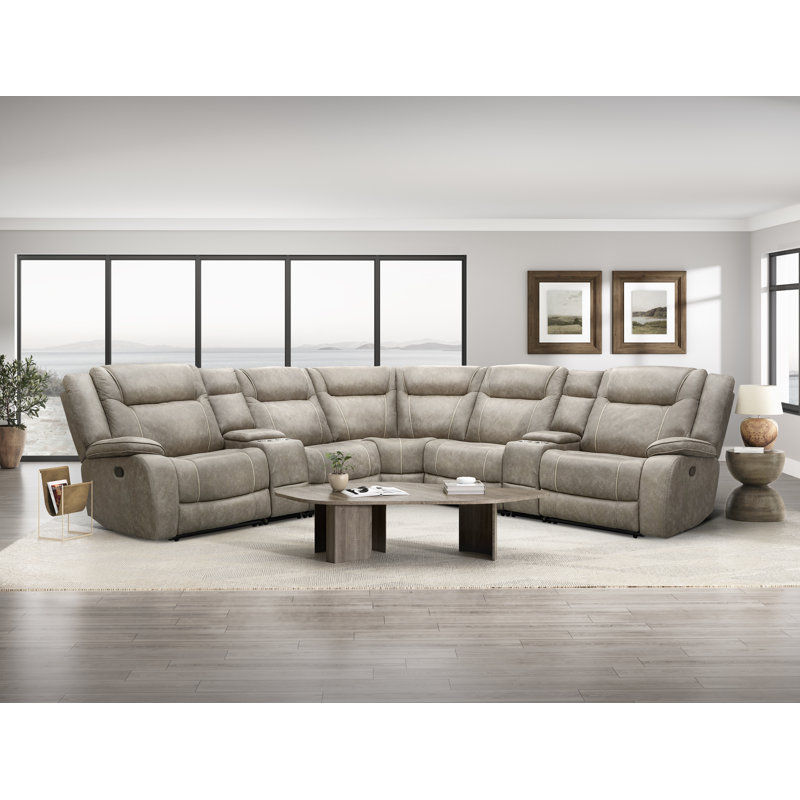 Console modulaire et de divertissement modulaire inclinable 7 pièces Brana