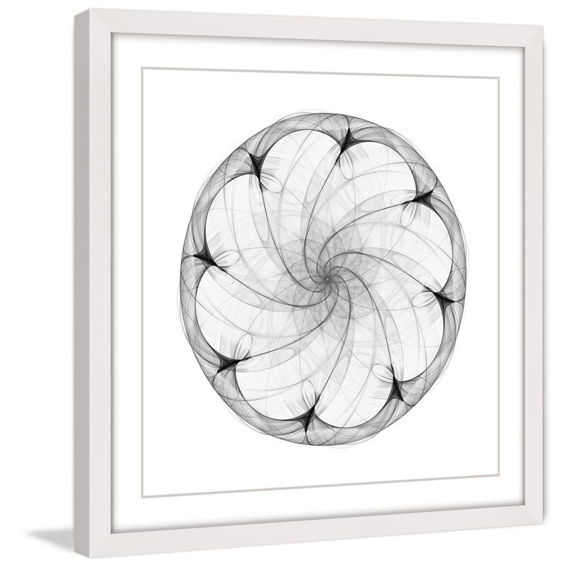 « fleur contient », reproduction d’art encadrée, H 32 po x l 32 po x P 1,5 po, Cadre blanc