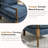 Chenille Accent Chair, Spindle Accent Chair with Upholstered Armrests, Farmhouse Accent Chair with Turned Wood-1655403898