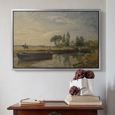 Barge sous l'écluse de Flatford, v. 1810 - John Constable, toile tendue avec châssis encadrée