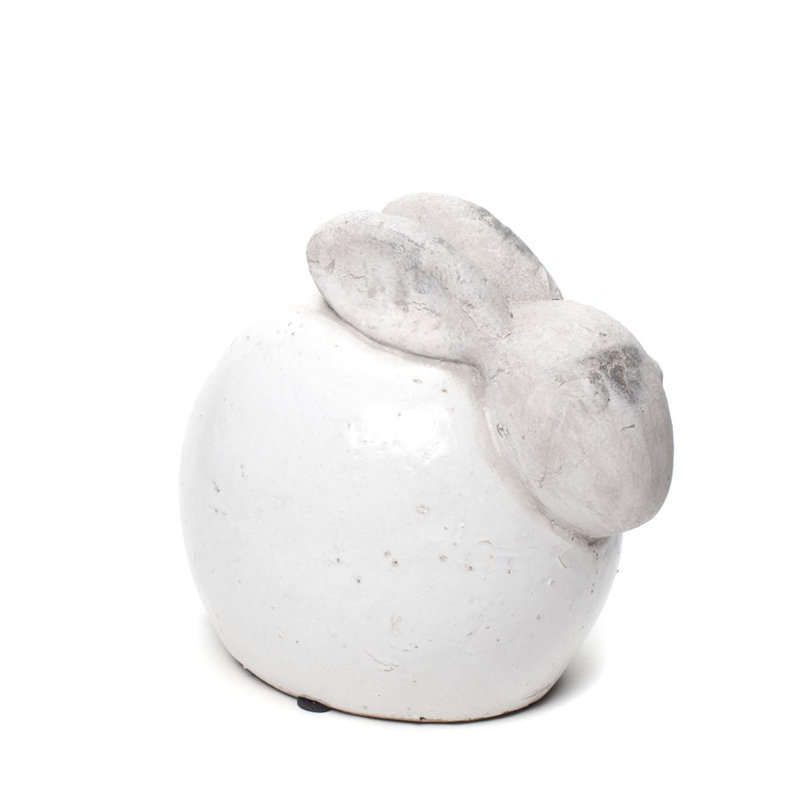 Statue de lapin accroupie Fedler, H 4,5 po x l 8,5 po x P 4 po