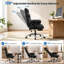 Black Executive Office Chair with Reclining Backrest Footrest and Adjustable Armrests