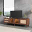 Console de télévision multifonctionnelle, compatible 80 po, plateau de table lisse pour salon, chambre à coucher, support de cinéma maison avec design, grand rangement, tiroirs en PE et poignées en métal-1743050210