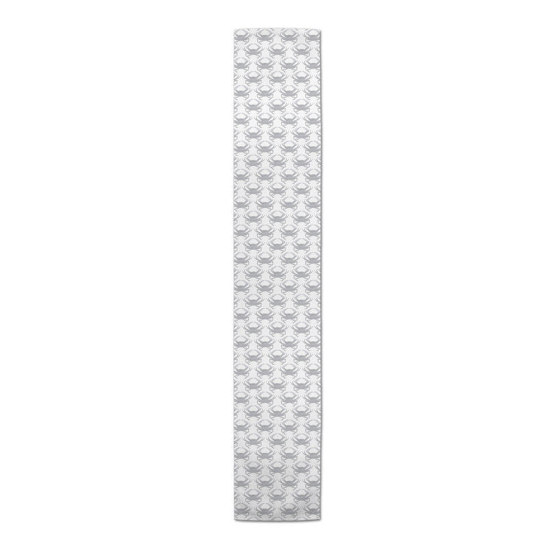 Layne Dancing Crabs Table Runner, Gray, 90" L x 16" W