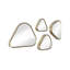 Pebble 4 Piece Pebble Beveled Mirror Set
