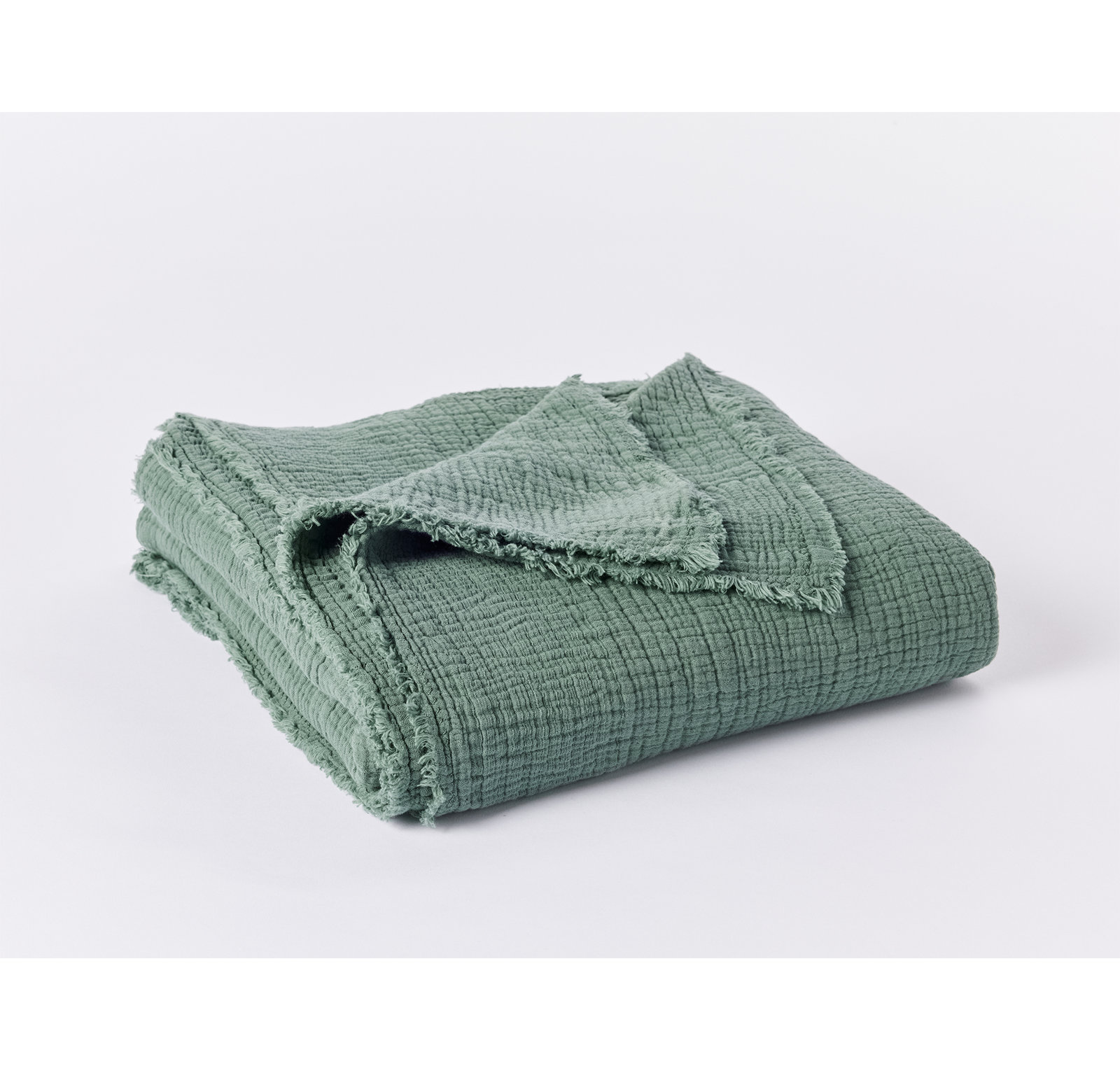 Topanga Matelasse Cotton Throw Blanket, Juniper, Throw