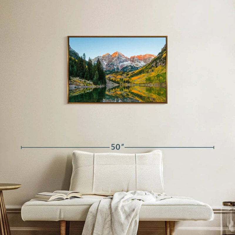 Marron en automne, Cadre flottant doré, 31 po x 21 po