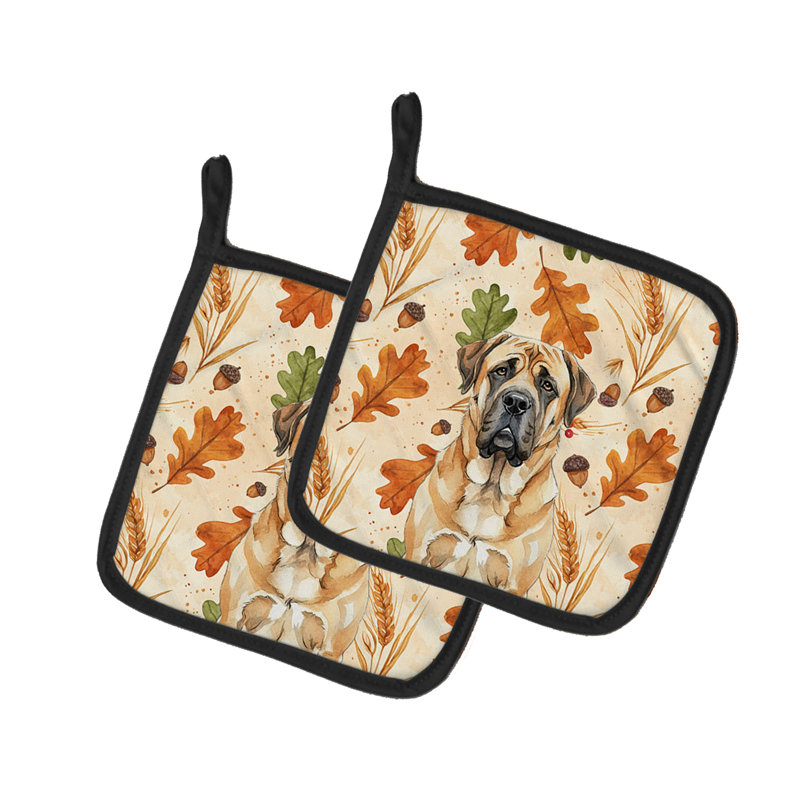 Paire de supports à casserole abricot Mastiff English Heirloom Fall