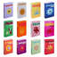 Malikiya Colourful Decorative Books, Set of 12 Travel-Themed Faux Books for Coffee Tables, Bookshelves, Wedding Displays and Photo Props