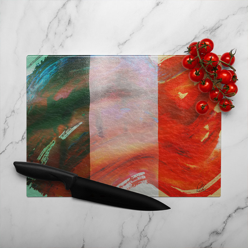 Irish Flag Glass Chopping Board