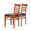 Chaise en métal avec dossier échelle en simili cuir gensingh-357178169
