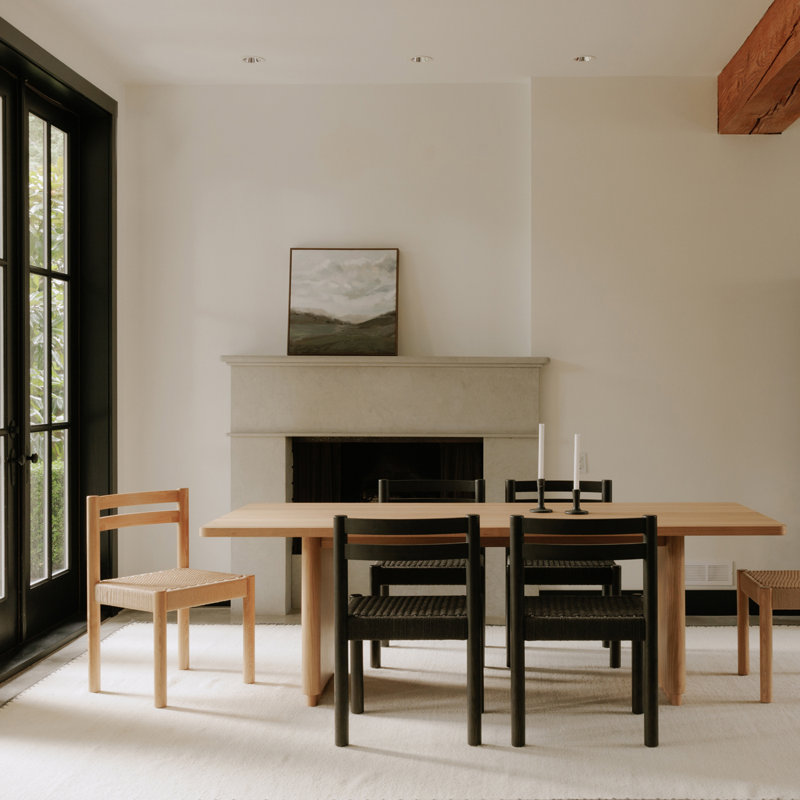 Finn Solid Wood Dining Chair, Black