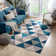 Rivka Modern Blue/Grey/Cream Geometric Rug