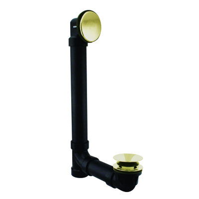 12" & 4" Sch. 40 ABS Tip-Toe Bathtub Leg Drain with No-Hole Overflow