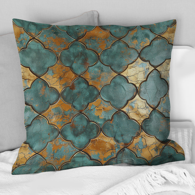 Coussin Metallic Octagon III - Glam, H 16 po x l 16 po