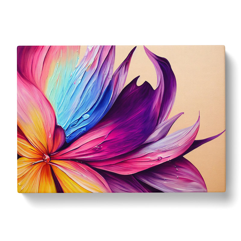 Colourful Flowers Vol.3 Abstract - Wrapped Canvas, 50cm H x 76cm W x 3cm D