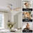 52 Inch Crystal Ceiling Fan With Light And Remote Chrome