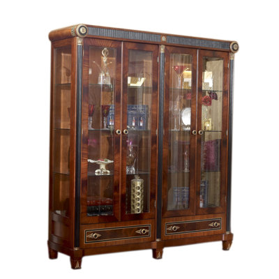 Solid Wood Lighted China Cabinet