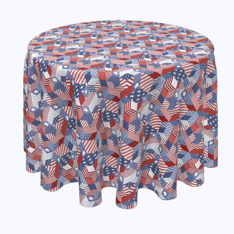 Inverness Patriotic Tablecloth, 120" x 120"