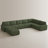 Oversized U Shaped Modular Corner Sectional Sofa With Storage Ottoman-520365789