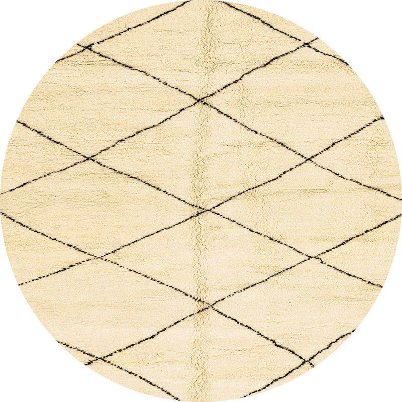 Tapis abstrait moderne 2950, Rond 3 pi