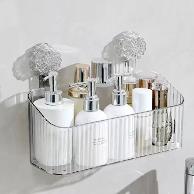 Clear Shower Caddy Suction Cup Bathroom Shower Organizer