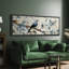 «Animals Tranquil Blue Birds On Tree Branches On Canvas», reproduction de 2 pièces-105340885-105340886-111664599