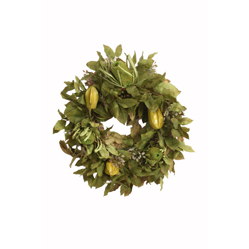 Handcrafted Faux Bay Laurel 26'' Wreath